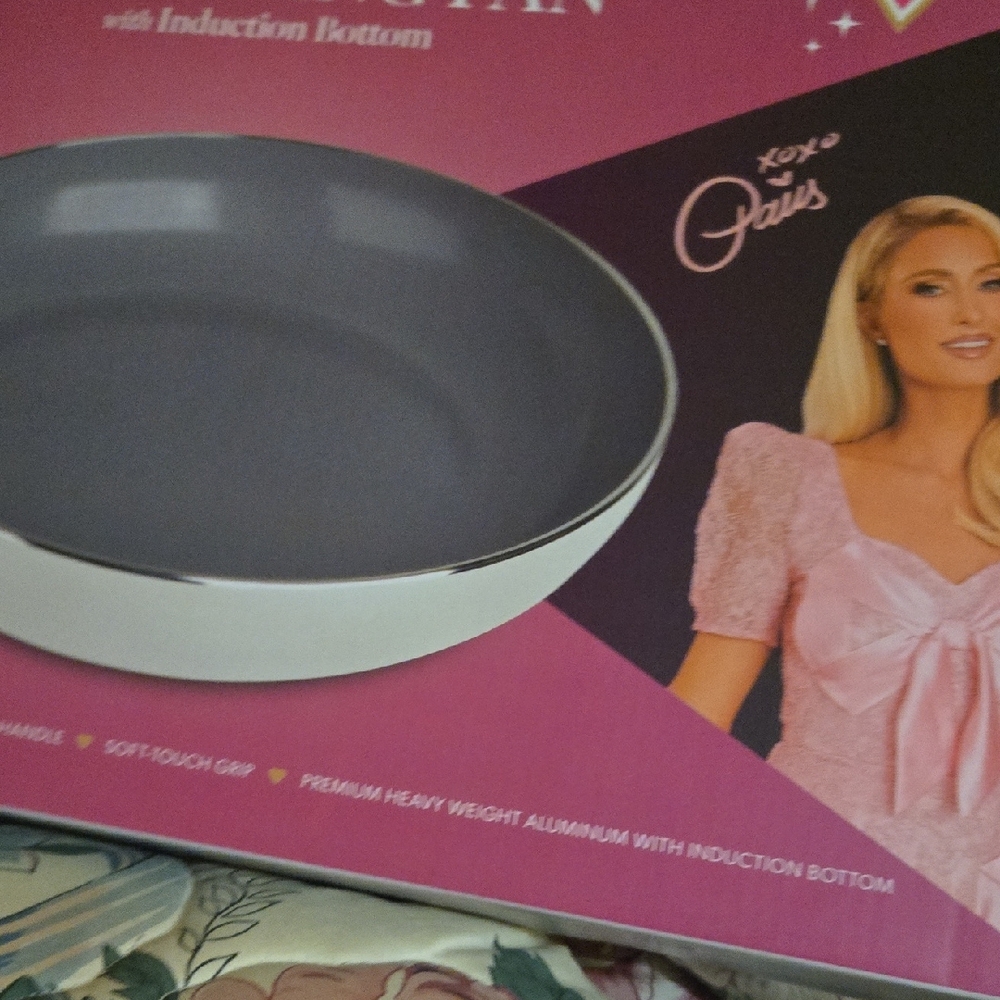 Paris Hilton Gray and White Non-Stick Pan